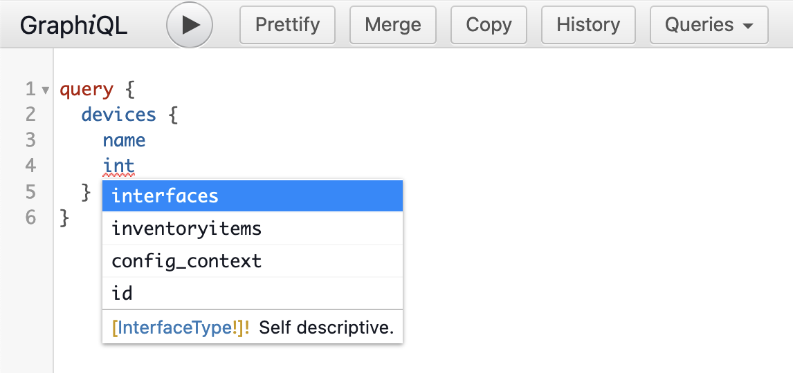 GraphQL: Autocompletion